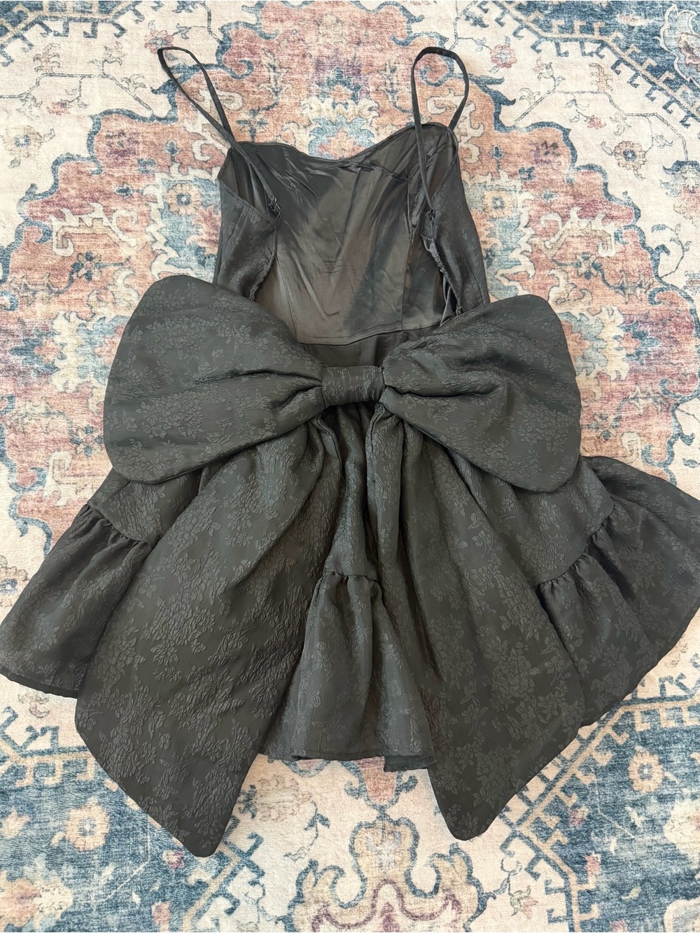 Sugar Thrillz Elegant Black Mini Dress with Big Bow - Picture 4 of 5